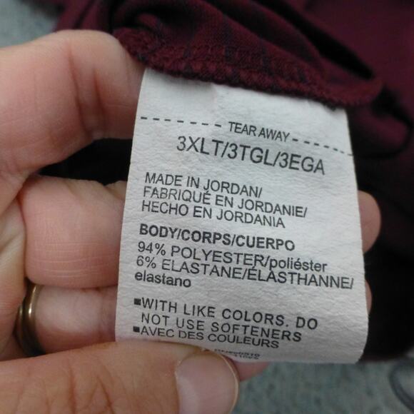 Under Armour Shirt Mens 3XLT Performance Polo Maroon Striped Golf Stretch - Picture 9 of 10